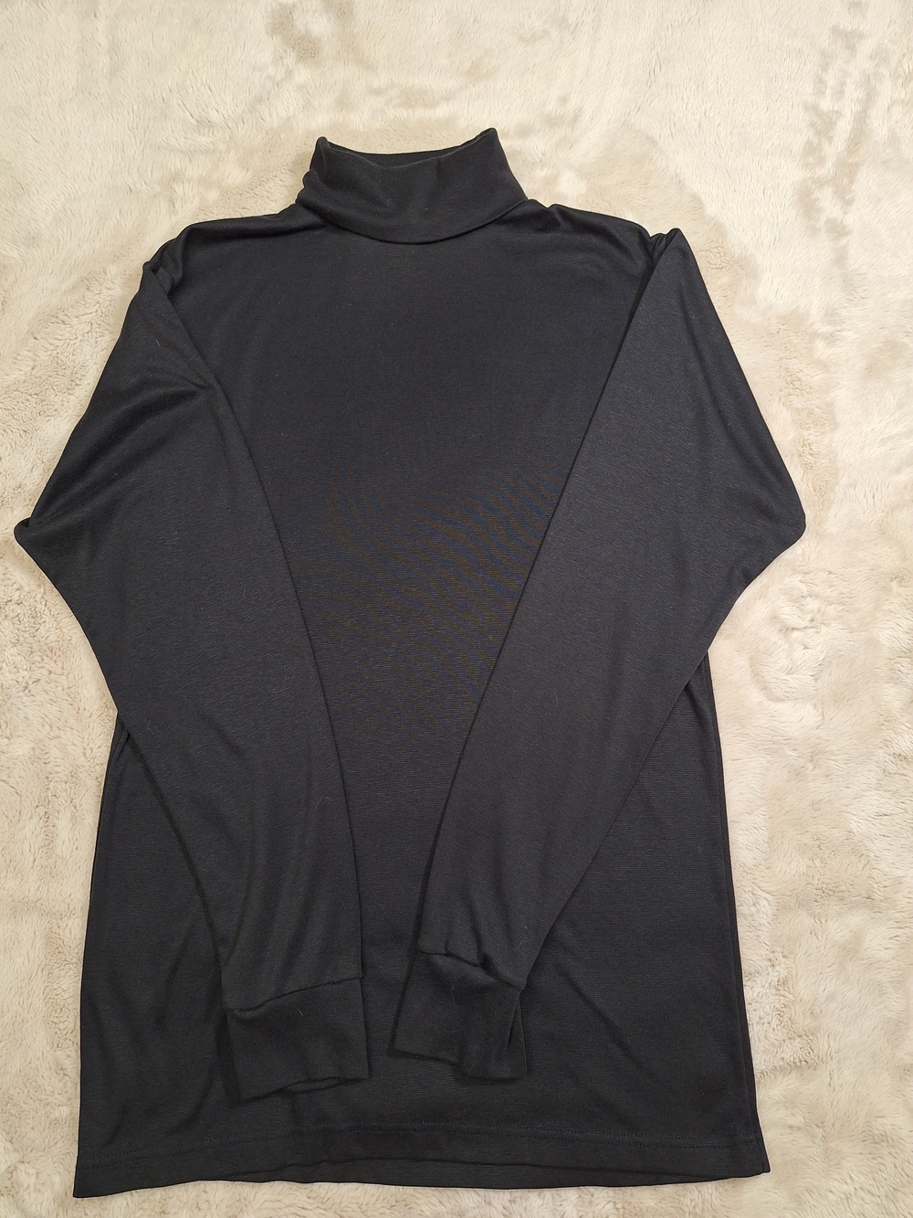 Vintage REI Black Turtleneck Long Sleeve Stretch Knit Pullover Unisex